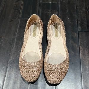 Melissa pink sparkle flats